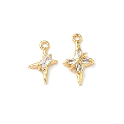 Латунные микро проложить кубического циркония подвески, звезды прелести, без никеля 