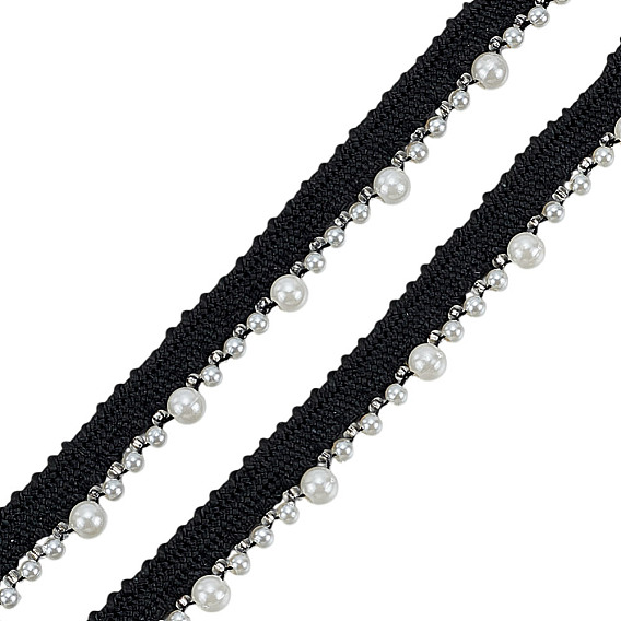 5 ярдов полиэстеровых кружевных лент, со смолевыми бусинами