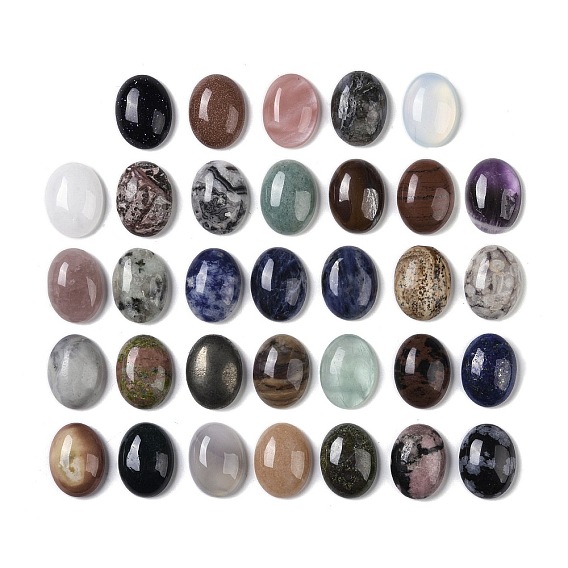 Кабошоны из камня, овальные