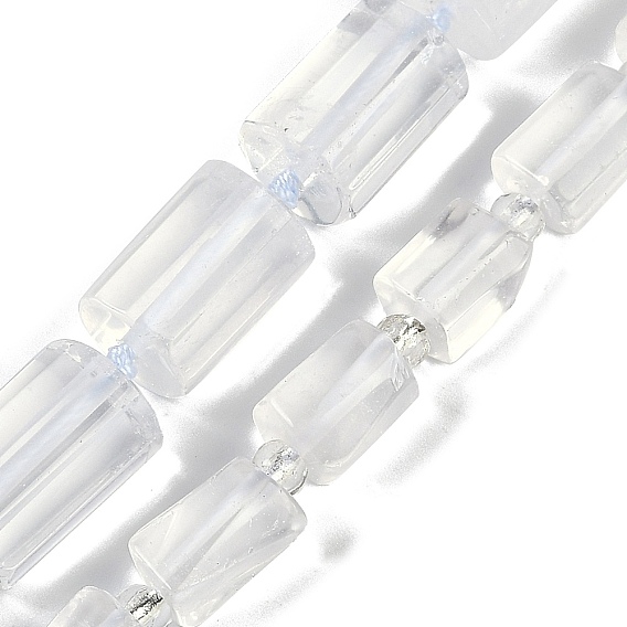 Природных кристаллов кварца бисер нитей, граненые, бусины колонны из горного хрусталя, с бисером