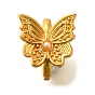 Латунные застежки-кольца, с искусственным жемчугом из АБС-пластика произвольного размера, долговечный, бабочка