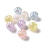 UV Plating Rainbow Iridescent ABS Plastic Glitter Beads, Pumpkin