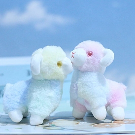 Cute Cloth Plush Sheep Pendant Decorations, for Keychain, Purse, Backpack Ornament