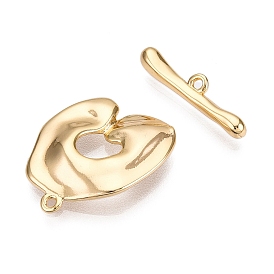 Brass Toggle Clasps, Heart