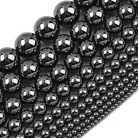 Synthetic Non-magnetic Hematite Beads Strands, Smooth Round, Grade 5A