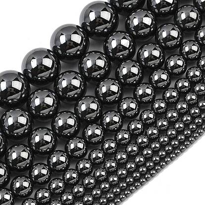 Synthetic Non-magnetic Hematite Beads Strands, Smooth Round, Grade 5A