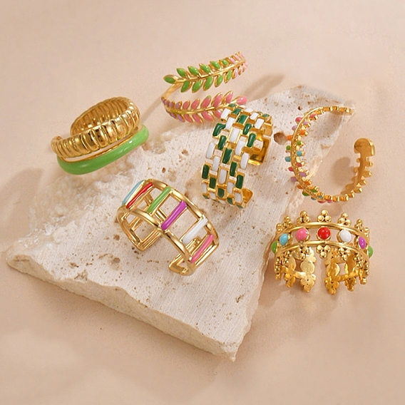 304 эмалированные открытые манжеты из нержавеющей стали для женщин