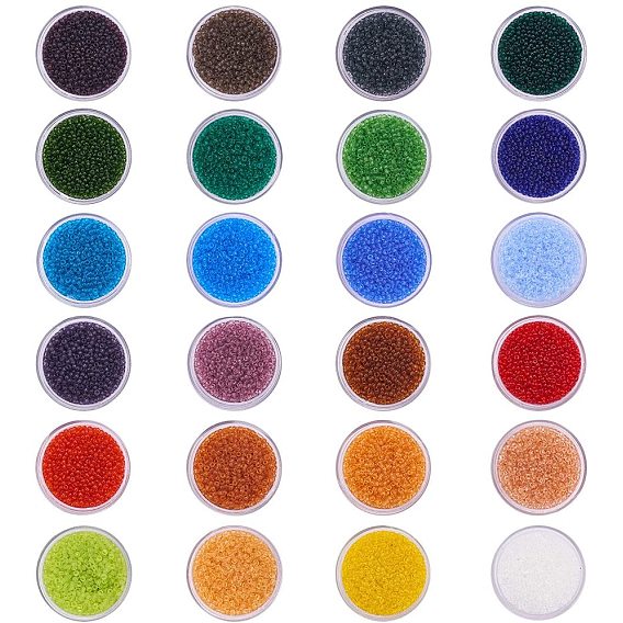 Бисер из стекла , прозрачный, круглые