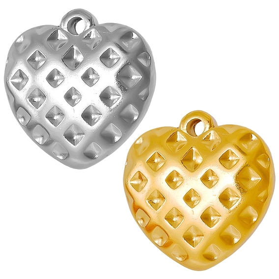 304 Настройки горный хрусталь из нержавеющей стали кулон, сердце