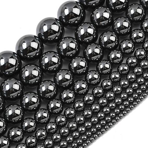Synthetic Non-magnetic Hematite Beads Strands, Smooth Round, Grade 5A