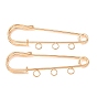 Iron Brooch Findings, 3-Holes Kilt Pins for Lapel Pins Makings