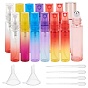 Refillable Bottle Sets, with Gradient Color Glass Perfume Spray Bottles & Essential Oil Roller Bottles, Transparent Plastic Funnel Hopper & 2ml Disposable Dropper