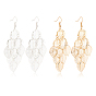 2 пары 2 цвета сплава осиновый лист серьги-люстры, длинные серьги-подвески для женщин