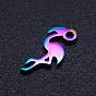 Ion Plating(IP) 201 Stainless Steel Charms, Flamingo Shape