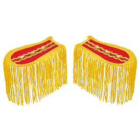 1 пара съемных погон с кисточками из ткани, ретро нагрудные значки, с контактом