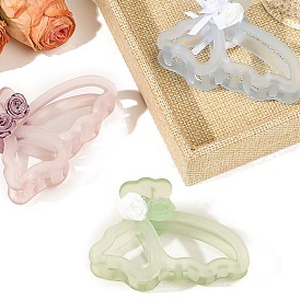 Заколки для волос с когтями из смолы, аксессуары для волос для женщин и девочек, бабочка