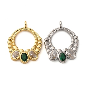 Латунные микро проложить кубического циркония подвески, отпечаток лапы, долговечный, без кадмия и без свинца, стойки покрытие