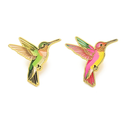Эмалевые значки колибри, Застежки для значков из золотого сплава для рюкзаков и одежды