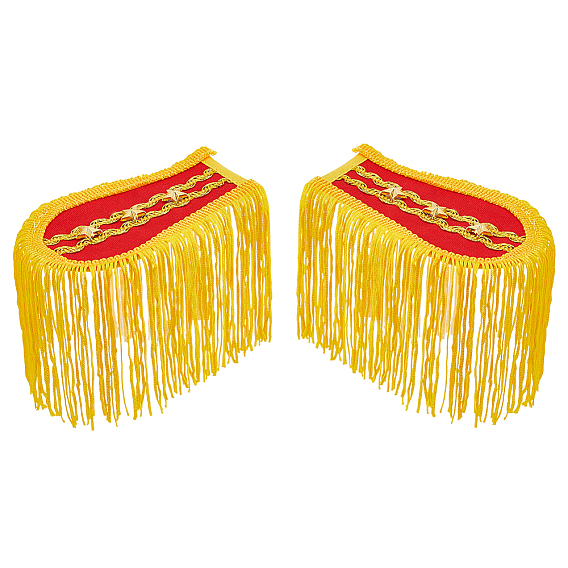 1 пара съемных погон с кисточками из ткани, ретро нагрудные значки, с контактом