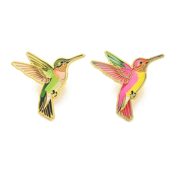Эмалевые значки колибри, Застежки для значков из золотого сплава для рюкзаков и одежды