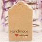 Paper Gift Tags, Hange Tags, For Arts and Crafts, For Wedding/Valentine's Day/Thanksgiving, Rectangle with Word