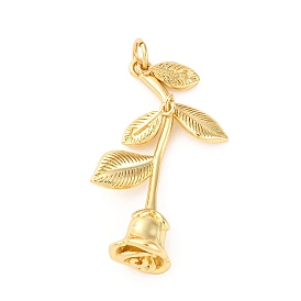 Латунные подвески, цветок, стойки покрытие, долговечный, без свинца и без кадмия, с целью перехода в кольце