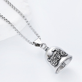 Винтажный 304 подвесной звонок-колокольчик из нержавеющей стали для мотоцикла, для езды на велосипеде и в качестве декора.