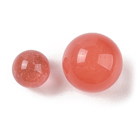 Cherry Quartz Glass No Hole Sphere Beads, Round