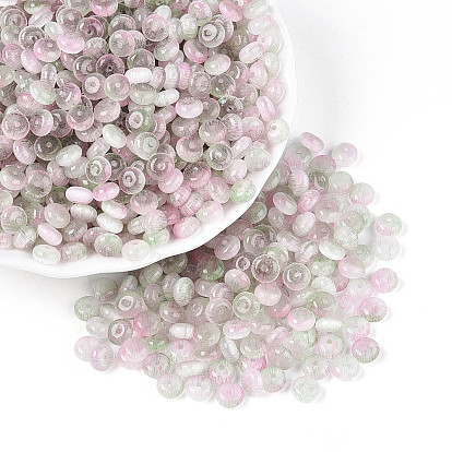 Стеклянные бусины, имитация шарики глаза кота, рондель, два тона