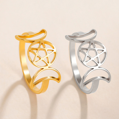 Фазы Луны 304 кольца из нержавеющей стали