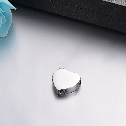 Сердечная урна с прахом подвески, 316l памятный брелок из нержавеющей стали