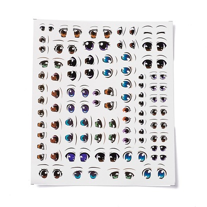 Water Transfer Eyes Stickers, for Large Clay Doll Model Face