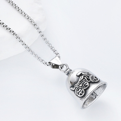 Винтажный 304 подвесной звонок-колокольчик из нержавеющей стали для мотоцикла, для езды на велосипеде и в качестве декора.