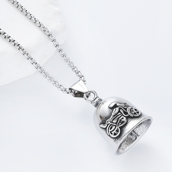 Винтажный 304 подвесной звонок-колокольчик из нержавеющей стали для мотоцикла, для езды на велосипеде и в качестве декора.