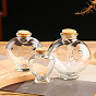 Heart Glass Cork Bottles Ornament, Glass Empty Wishing Bottles, DIY Vials for Pendant Decorations
