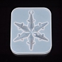 Christmas Snowflake Resin Casting Silicone Pendant Molds, for UV Resin, Epoxy Resin Jewelry Making, Faceted