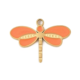 304 нержавеющей стальной эмали подвески, очарование стрекозы, золотые