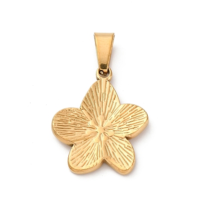 201 подвески из нержавеющей стали, цветочный шарм, вакуумное покрытие pvd