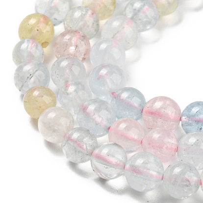 Chapelets de perles morganite naturelles  , AA grade, ronde