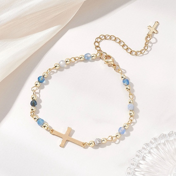 304 браслеты из нержавеющей стали с крошечными поперечными связями, браслеты из натуральных драгоценных камней для женщин, с Гальваническим немагнитных синтетическими гематита бисера