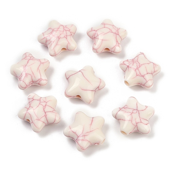 Акриловые бусины имитация бирюзы, звезда