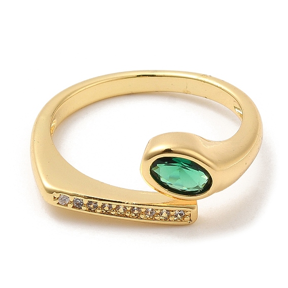 Обшивка стойки латунные регулируемые кольца, овальное женское кольцо с цирконием, без свинца и без кадмия