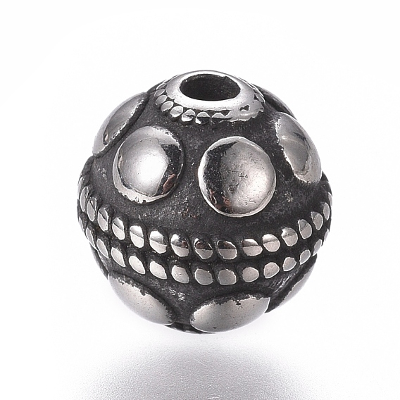 316 бусины из хирургической нержавеющей стали, полированный, круглые