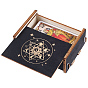 1 Aufbewahrungsboxen aus MDF für Tarotkarten, Rechteck mit Stern