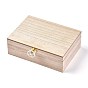 Rectangle Mr and Mrs Wooden Rustic Wedding Double Ring Box, with Burlap Pillow Lining, Wedding Decor for Ceremony