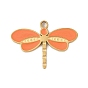 304 нержавеющей стальной эмали подвески, очарование стрекозы, золотые
