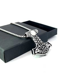 Мужские ожерелья с подвеской в виде козьего молота из нержавеющей стали