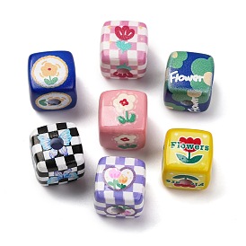 Opaque Acrylic Beads, Cube