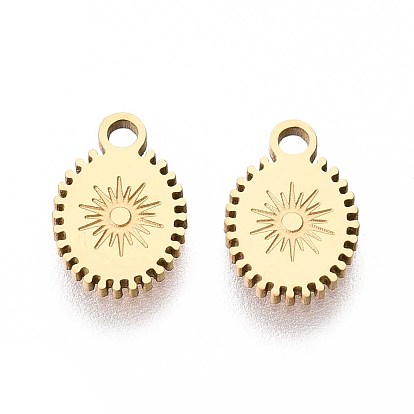 Ионное покрытие (ip) 304 брелоки из нержавеющей стали, лазерная резка, овальные со звездой