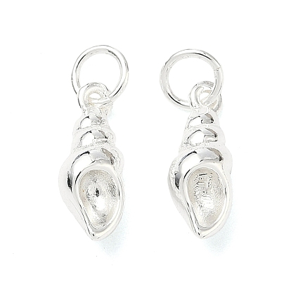 Латунные подвески, подвески в форме раковины, долговечный, без свинца и без кадмия, стойки покрытие, с целью перехода в кольце